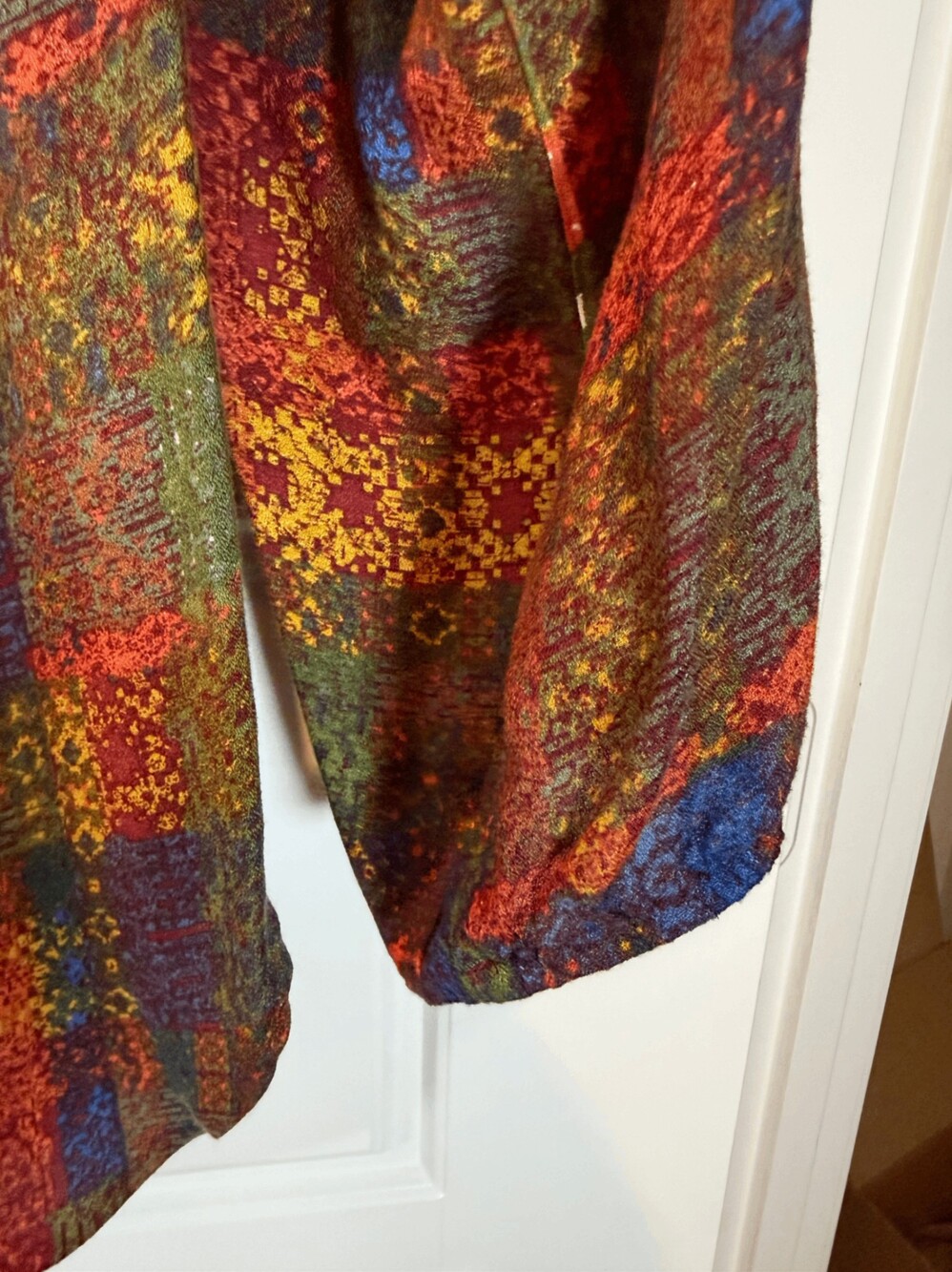 Intro Colorful Patchwork Button-Up Blouse Size M - Picture 5 of 5
